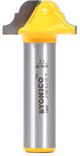 Yonico 13024 3/16-Inch Radius Double Roman Ogee Groove Router Bit 1/2-Inch Shank