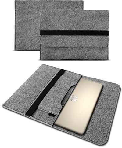UC-Express Sleeve Hülle kompatibel für HP Pro x2 612 G2 Tasche Notebook Cover Filz Schutzhülle Laptop Case 12 Zoll Cover, Farbe:Grau