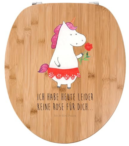 Mr. & Mrs. Panda Motiv WC Sitz Einhorn Dame - Geschenk, Unicorn, WC-Sitz, Klodeckel, Einhorn Deko, Lady, Einhörner, Klobrille, Toilette, feine Dame,