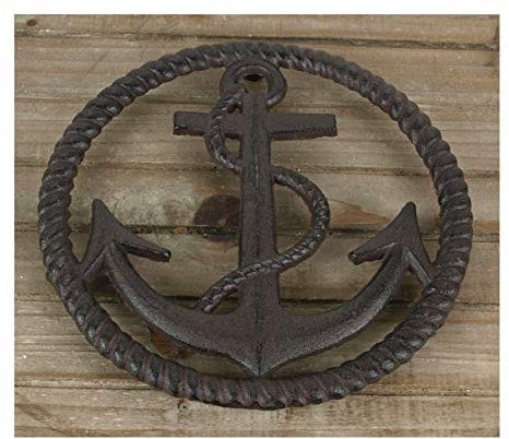 Topfuntersetzer Untersetzer Anker Gusseisen Ø ca. 17,5cm Maritime Deko