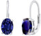 SILVEGO Damen Ohrringe aus 925 Sterling Silber mit Steinen (Saphir)