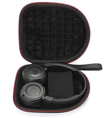 Hard Case für JBL T450BT / JBL T500BT über das Ohr drahtlose Bluetooth-Kopfhörer, Reise-Schutztragetasche - Schwarz(Schwarzes Futter)