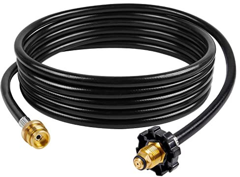 GASPRO 4,7 m Propangas-Schlauchadapter, konvertiert 0,5 kg kleine Geräte in 2,3 - 45,4 kg Tank, perfekt für Buddy Heizung, tragbarer Grill, Campingkocher