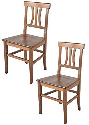 t m c s Tommychairs - Set 2 sillas Artemisia para Cocina y Comedor, Estructura en Madera de Haya Color Nogal Claro y Asiento en Madera