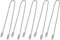 Serviettenkette mit Clip Erwachsene, 5Pcs Flexible Serviettenhalter, Serviettenkette, Serviettenkettchen Kette, Serviette Clips Kette, für Ältere Menschen, Senioren Erwachsene, Baby, 19 Zoll Silber