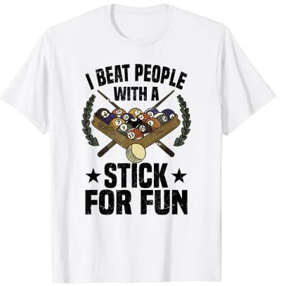 Billard Pool Snooker Ball Billard Spieler Kreide Billard T-Shirt
