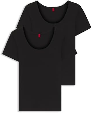 HUGO Damen Twin T-Shirt RN Zweierpack T-Shirts aus Baumwolle