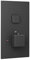 ENKI, Milan, TSV072, Thermostatic Concealed Shower Valve with Push Button, Twin Square Taps with Single Outlet, Modern Shower Valve, Black