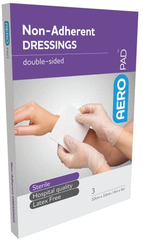 ComfortCare Aero Non-Adherent Wound Dressing Pads - Pack of 3, 10x10cm Each