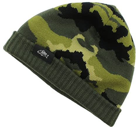 BAT Tackle Beanie Camo Green Outdoor Strickmütze Wintermütze Camouflage Angeln Jagd Mütze