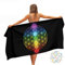 Ulticool – Handtuch Chakra Heilung Mandalas Regenbogen – Schnelltrocknendes Badetuch Mikrofaser – 160 x 80 cm – für Reisen Fitness Gym Sport Spa Yoga – doppelseitiger Druck - Mehrfarbig