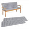 HAVE A SEAT Living - Gartenbank Auflage mit Rückenteil 150 cm - Bequemes Gartenbankauflagen Set - Waschbar bis 95°C, Orthopädisch, Wetterfest - Made in Germany (2X 150x48 cm, Hellgrau)