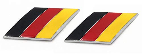 Leenax Enterprises 3D-Autoaufkleber LegierungMetall Buchstabe Emblem Abzeichen Aufkleber Deko Karosserie Heckklappe, für Volkswagen Audi BMW Mercedes Benz Porsche