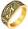 PROSTEEL Herren 18k vergoldet Horusauge Ring Ägyptischer Udjat-Auge Statement Ring Größe 67 Biker Motorradfahrer Fingerring Modeschumck Accessoire