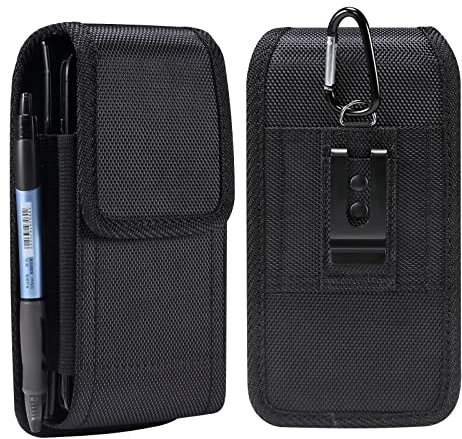 Cell Phone Holster for iPhone 11 12 13 14 15 16 Pro Max 7 8 Plus, Belt Clip Holster for Samsung S25 S24 S23 S22 S21 S20 Ultra,Rugged Phone Pouch Holder Carrying Case