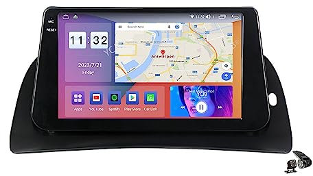 YCJB Android 12.0 Coche Radio 2 DIN Estéreo para R-enault kangoo 2015-2018 GPS Sat Navi 9'' Pantalla Táctil Vídeo Reproductor BT FM Receptor con 4G 5G WiFi SWC DSP Carplay,M100s
