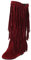 IQYU Scarpe estive donna stivali invernali con tacco spesso e frange taglie forti da donna, interno booster stivali di media lunghezza piatta donna 38, Colore: rosso, 39 EU