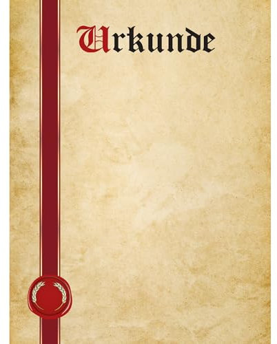 moppenstedt Urkunde Blanko aus FSC-Papier (5 Blatt), Urkundenpapier A4 bedruckbar 170g als Zertifikat, Geschenk oder Ehrenurkunde für besondere Gelegenheiten wie Jugendweihe, Turnier
