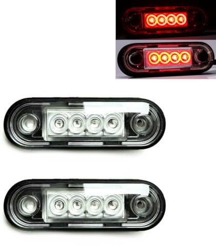 MelTruck® 2x Rote LED Umrissleuchte Begrenzungsleuchte Positionsleuchte 12V 24V PKW LKW Anhänger