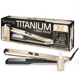Estuche alisador de vapor TITANIUM V2 ELIXIR RITUAL DEMELISS – 5 niveles de temperatura – Depósito de 30 ml – Hasta 230 °C