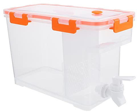 ABOOFAN Cold Water Bottle Water Filter Pitcher Beverage Water Dispenser Ice Tea Pitcher Juice Pitcher Jug Water Filter Dispenser Refrigerator 3.5 l Cold Water Bucket Lemon Beer