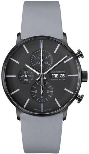 JUNGHANS Herrenuhr Form A Chronoscope Grau/Schwarz 27/4371.00