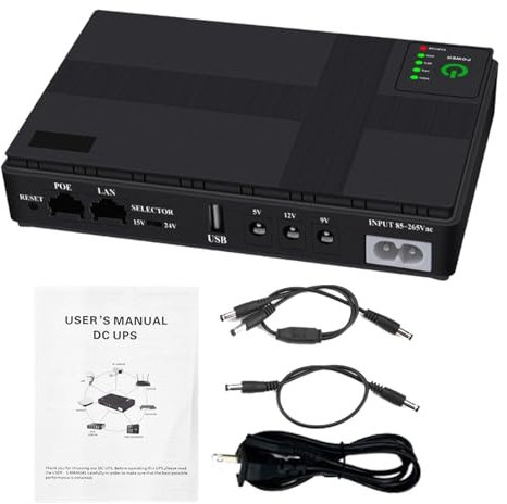 Xasbseulk Router Powwer Supply, Wi-Fi Router Powwer Supply, External Hard Drive, Led Strips Lights UPS Backup Battery with Dual Output Ports