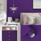 XRUIBZI Plain Purple Wallpaper 60cmx1000cm Sticky Back Plastic Worktop Vinyl Covering Solid Purple Kitchen Contact Paper Self Adhesive Waterproof Wall Paper for Kitchen Countertop Wall