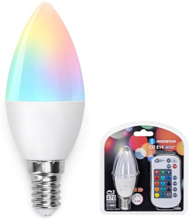 VoltShine LED-Leuchtmittel C37, E14, 4,8 W, RGB, Farbwechsel-Technologie, energieeffizient, ideal für Atmosphäre und Dekoration.