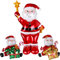 45 Zoll ballons nikolaus Riesige aufblasbare Weihnachtsballons Weihnachtsmann Folienballons für Partydekorationen mit 2 kleinen Weihnachtsmann Stehballon für Weihnachten Xmas Party Dekorationen