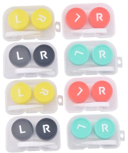 minkissy 8pcs Holder Kit Contact Cases Eye Box for Contacts Case Remover for Travel Cleaner