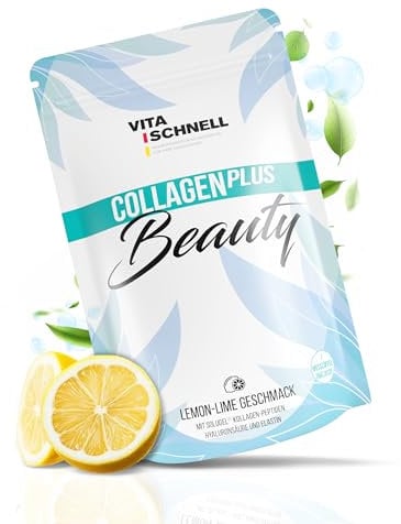 Vita Rapido Collagene Plus Beauty 360 g – Polvere di collagene ad alto dosaggio con peptidi Solugel® collagene – Polvere di ialuronio e vitamine – Per pelle, capelli e unghie – Made in Germany