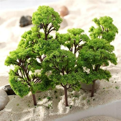 Lot de 10 arbres miniatures de 4 cm pour modélisme ferroviaire, pour paysage, mini paysage, accessoires de modélisme
