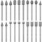 20 Pcs Diamond Grinding Drill Bit for Dremel Carving Bit Set Rotary Burr Sanding Tool Accessories with 1/8 Inch Shank Stone Wood Carving Kit for Stone Glass Ceramics Grinding Polish Engravin Sharpener