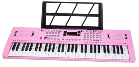 Electronic Keyboard 61 Key Electronic Keyboard Piano Mini Portable Music Keyboard For Beginners(Pink)
