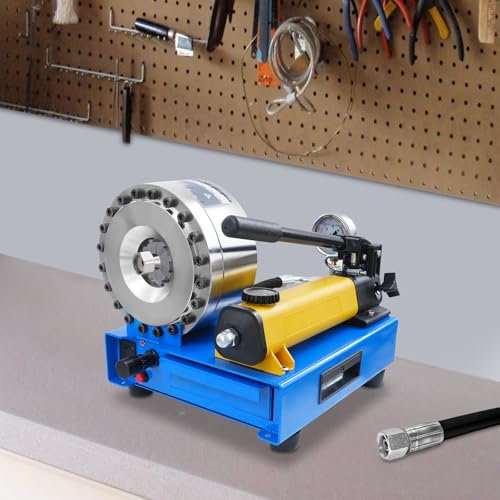 Crimpatrice idraulica manuale con 8 matrici, strumento portatile ad alta pressione per 6-25 mm di intervallo di crimpatura, adatto per tubi idraulici e pressature per tubi, pressione massima 40 MPa.