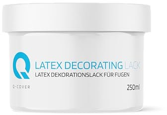 Q-COVER Latex Dekorationslack für Fugen 250 ml | Kupfer | Seidenmatt-Effekt & Glanzlack | Kratzfest & wasserbasiert | Für Beton Architekt, Mosaikputz, Fliesen | Innen & Außen