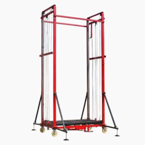 Andamio Plataforma elevadora de andamios eléctrica automática, máquina elevadora pequeña con control remoto, elevador plegable for construcción de decoración del hogar Elevador(Rise Height 1.5M)