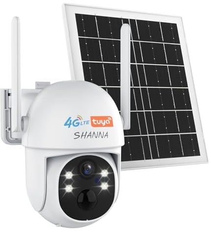 [Dati illimitati gratuiti a vita]Telecamera con eSIM 4G da Esterno,2K Telecamera 4G con Pannello Solare da 6 Watt,Zero costi mensili,7800mAh Batteria,Visione Notturna a Colori,Tracciamento Automatico