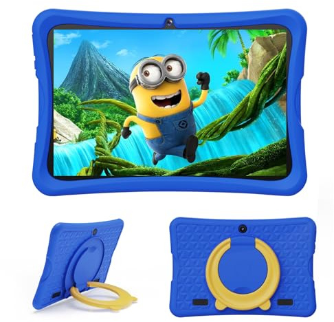 DigiLand Tablet 10,1 Pollici per Bambini, Android 15 Tablets con Custodia Protettiva, 6+32 GB, Schermo IPS 1280*800, Doppia Fotocamera 2MP+5MP, 6000 mAh Tablett con Controllo Genitoriale e iWawa(Blu)
