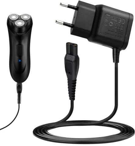 Chargeur Tondeuse Rasoir pour Philips HQ8505, 15V Alimentation Rasoir Compatibilité avec Philips Serie 3000 5000 7000 9000, QP6520 QP6510 QP6620 MG5750 MG7790 MG 7770 MG7720(Noir)