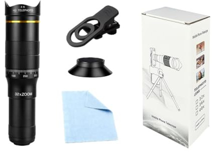 Qusedwey Telephoto Zoom Lens for Smartphones,Powerful Monocular Telescope Ideal for Camping