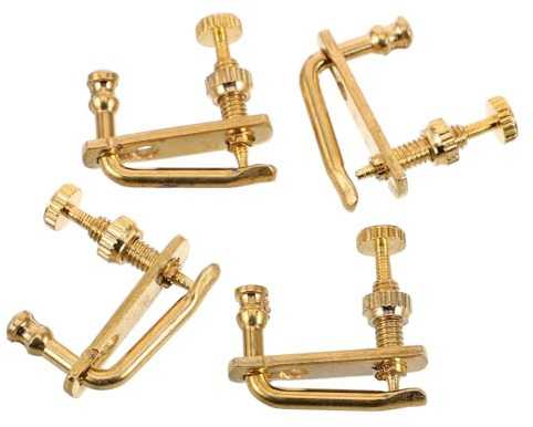 TOYANDONA Feinstimmer aus Robustem Metall 4 Stück für 1/2 und 1/4 Violine Installieren Präzises Stimmen Zubehör für Anfänger und Erfahrene Spieler