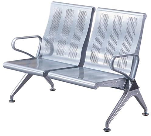 LIKANGLONGJU Zweisitzige Wartezimmer Stühle aus Metall, Flughafen Sitzbank mit Armlehnen, Geeignet für Flughäfen, Märkte, Banken, Krankenhäuser