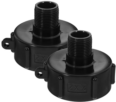 jojofuny 2 Stück IBC Tankadapter 2 Zoll Grobgewindeadapter aus Hochleistungs IBC Anschluss für Gartenschlauch und Flüssigkeitstransfer Kompatibel mit