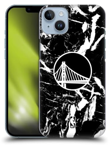 Head Case Designs Offizielle NBA Schwarzer Marmor Golden State Warriors Harte Rueckseiten Handyhülle Hülle Huelle kompatibel mit Apple iPhone 14 Plus