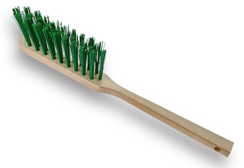 Kibros Lot 10 balayettes de Jardin PVC Vert Manche Bois 45 cm