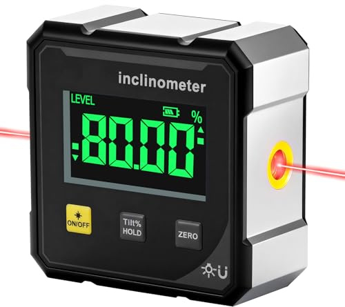 4 * 90° Inclinomètre Numérique, niveau electronique avec Écran LCD