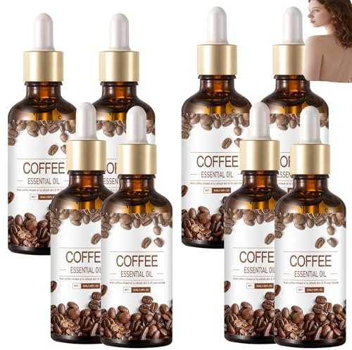 Ätherisches Kaffeeöl Kaffee-Massageöl für die Haut Intensive Feuchtigkeitspflege Hautstraffung Schnell einziehendes nicht fettendes Feuchtigkeitsserum Nährendes und straffendes Körperserum (8pcs)