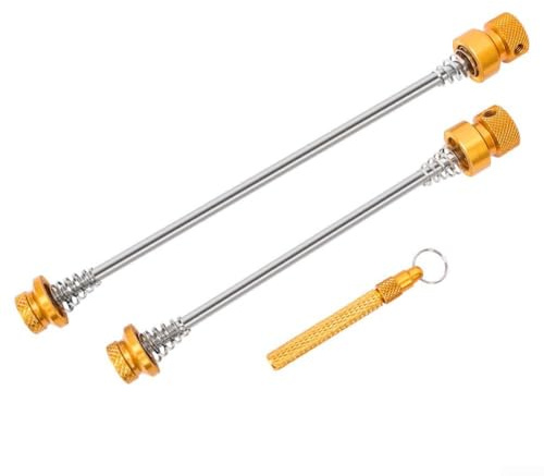 GLOBALHUT Ultralight Anti-Theft Bicycle Wheels Lock with Quick Release Post Lever Designed for Mountain, Road, and Folding Bikes (yellow)